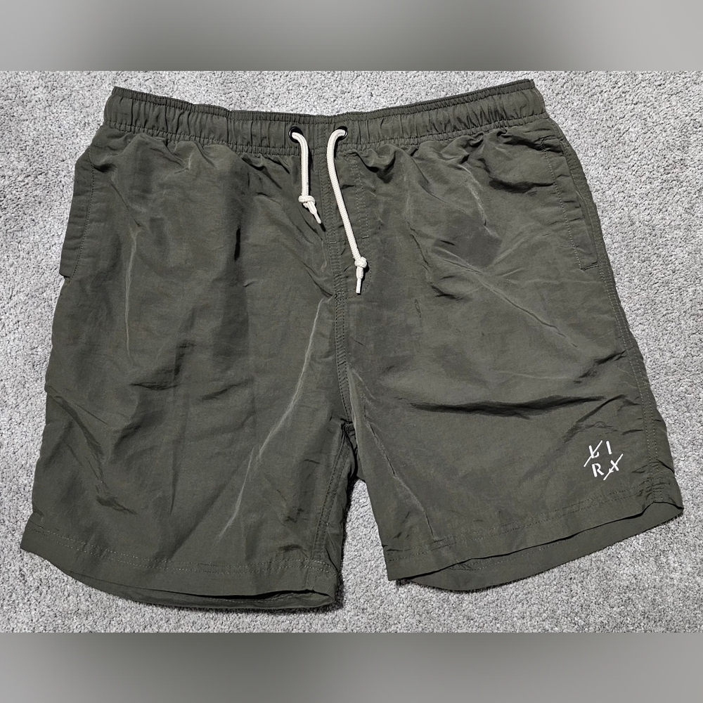 Dark Green Drawstring Shorts